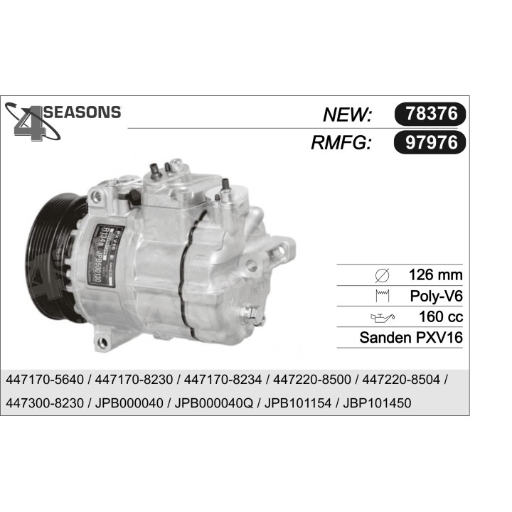 97976  COMPRESOR  ROVER 75 V6