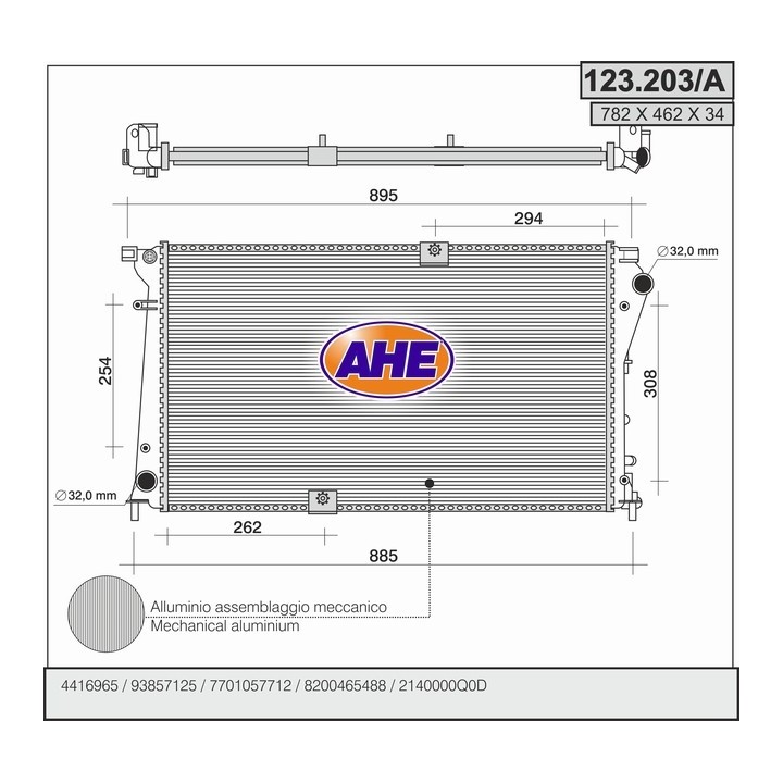 123203/A  RAD RENAULT Trafic VI/OPEL Vivaro 2.5DCi/CDTi AC