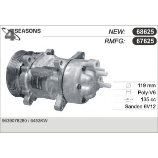 67625  COMPRESOR  PSA 2.0 HDI 90 02-