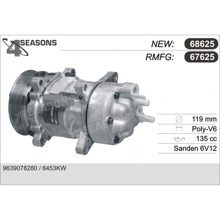 67625  COMPRESOR  PSA 2.0 HDI 90 02-