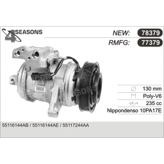 77379  COMPRESOR  JEEP GD CHEROKEE  6 CYL 99-02