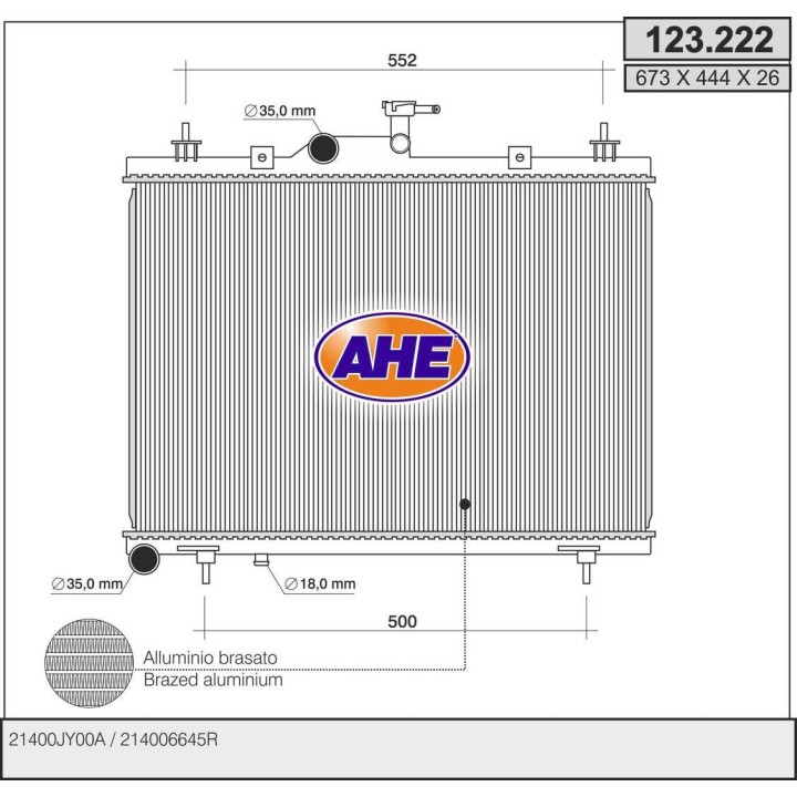123222  RAD RENAULT Koleos 2.0DCi +/-AC M/AT  08-