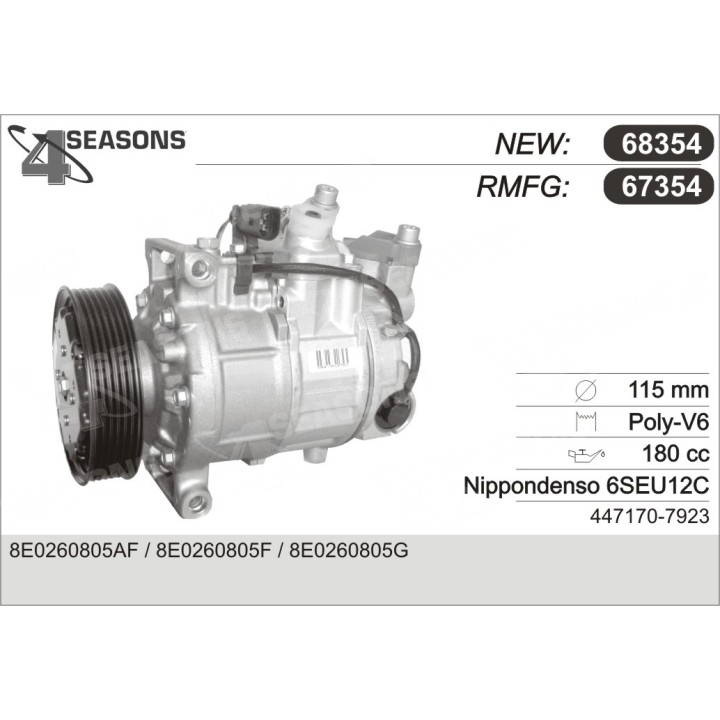 67354  COMPRESOR  AUDI A4 8E 00-03