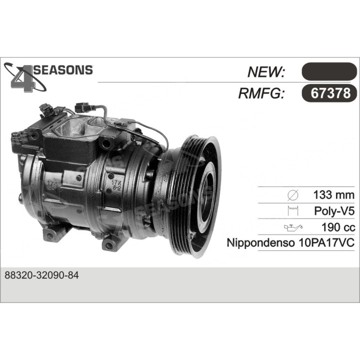 67378  COMPRESOR  10PA17VC TOYOTA CELICA 92-96