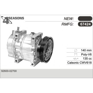 67424  COMPRESOR  NISSAN MAXIMA 96 98