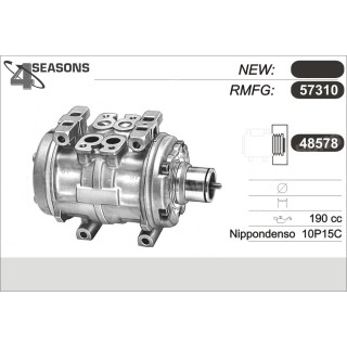 57310  COMPRESOR  DENSO 10P15C W/O CLUTCH