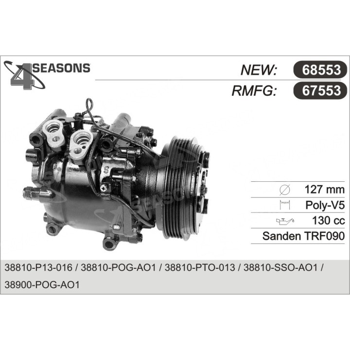 67553  COMPRESOR  HONDA PRELUDE 92 96