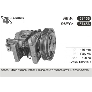 57456  COMPRESOR  NISSAN 200SX