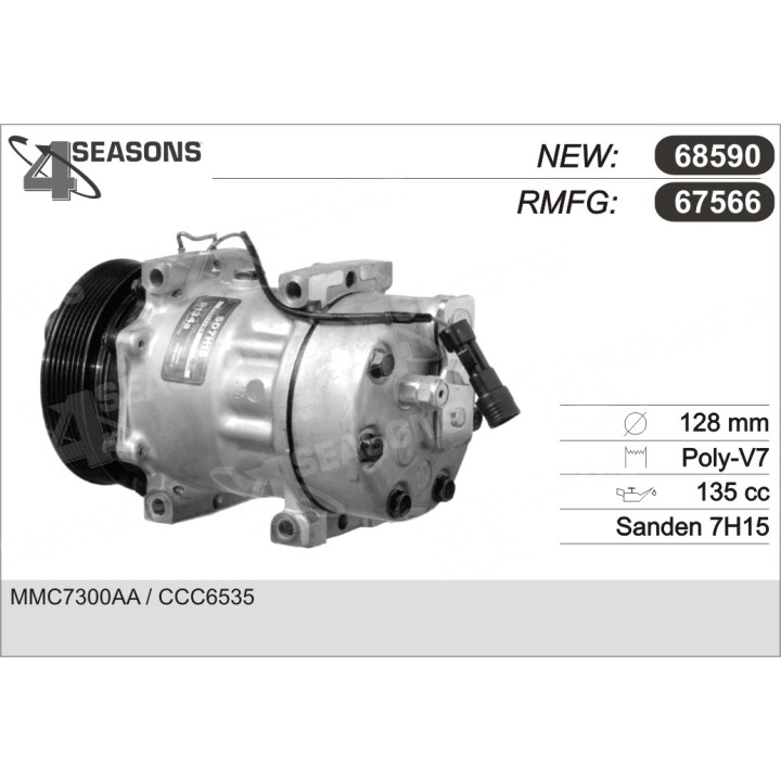 67566  COMPRESOR  JAGUAR XJ6/12