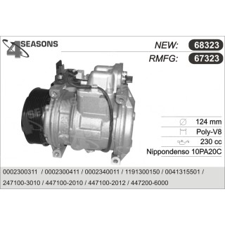 67323  COMPRESOR  MB W140 POLY V8