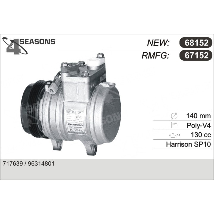 67152  COMPRESOR  CHEVROLET DAEWOO MATIZ 98-