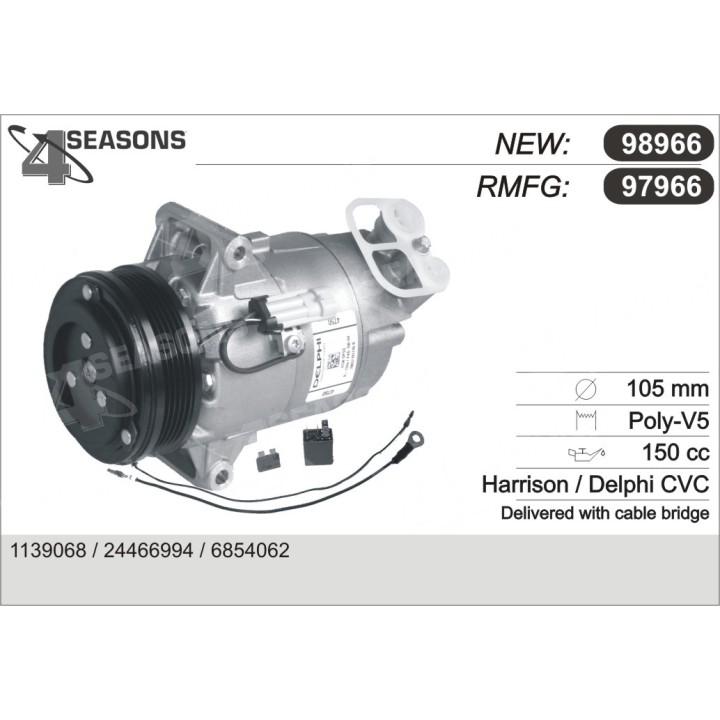 97966  COMPRESOR  OPEL ASTRA H 1.6 04-