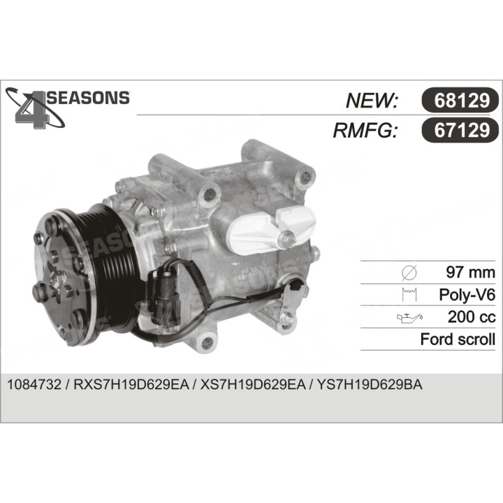 67129  COMPRESOR  FORD MONDEO II