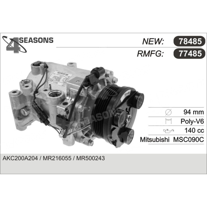 77485  COMPRESOR  MITSUBISHI MSC130