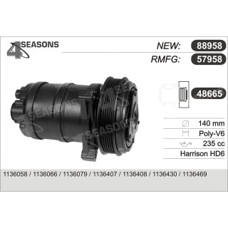 57958  COMPRESOR  PONTIAC TRANS SP./BUICK/CHEVRO/OLD