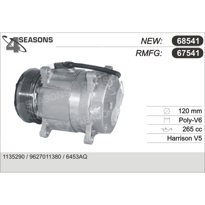 67541  COMPRESOR  PEUGEOT 406 / XANTIA DIESEL