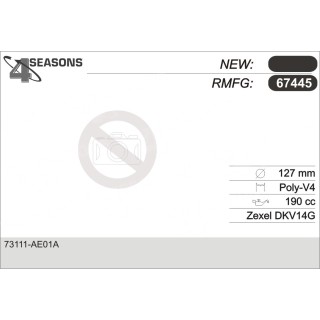 67445  COMPRESOR  SUBARU LEGACY 01-