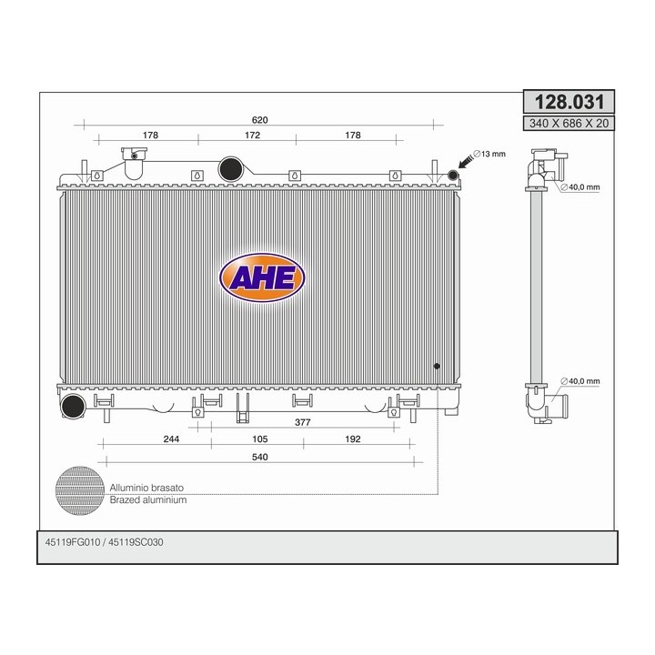 128031  SUBARU Forester 2.5 Turbo +/-AC  08-