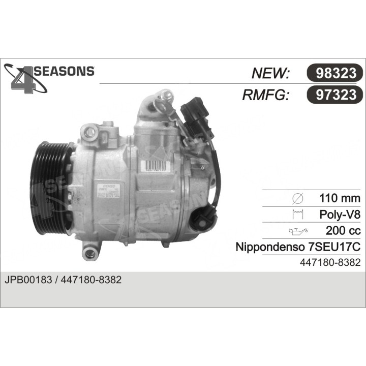 97323  COMPRESOR  LAND ROVER DISCOVERY III 2.7 TD 04