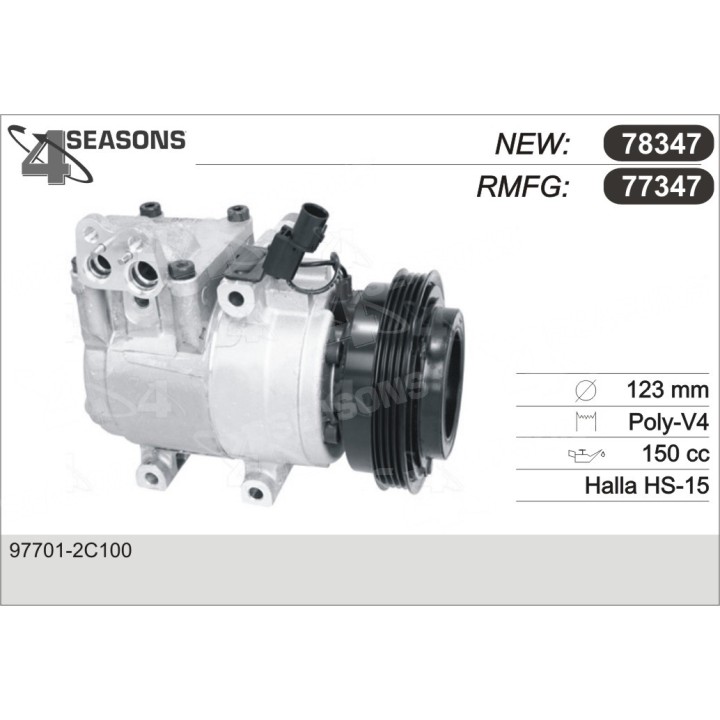 77347  COMPRESOR  HYUNDAI COUPE / ELANTRA / MATRIX