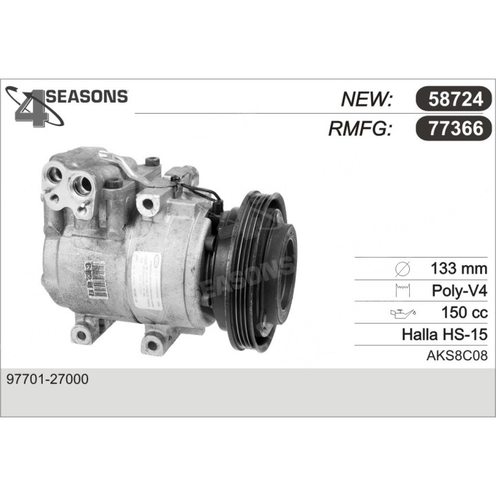 77366  COMPRESOR  HYUNDAI COUPE 97-01