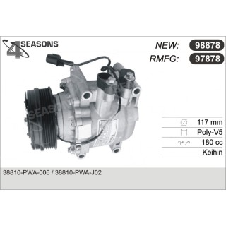 97878  COMPRESOR  HONDA JAZZ 02-