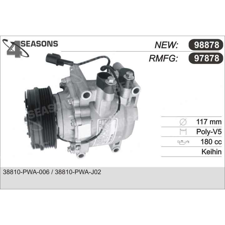 97878  COMPRESOR  HONDA JAZZ 02-