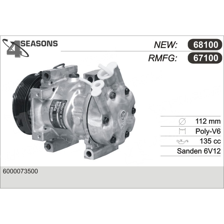 67100  COMPRESOR  RENAULT CLIO II SPORT 2.0 L F4R