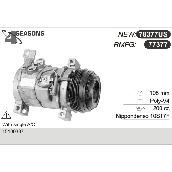 77377  COMPRESOR  GM SILVERADO 03-04