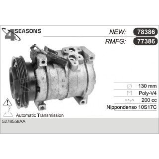 77386  COMPRESOR  CHRYSLER PT CRUISER AUTOMATIC