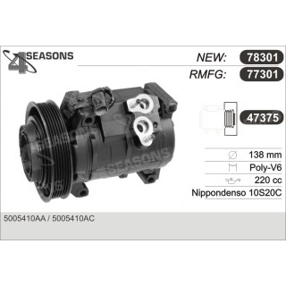 77301  COMPRESOR  CHRYSLER VOYAGER III 2.4 00-