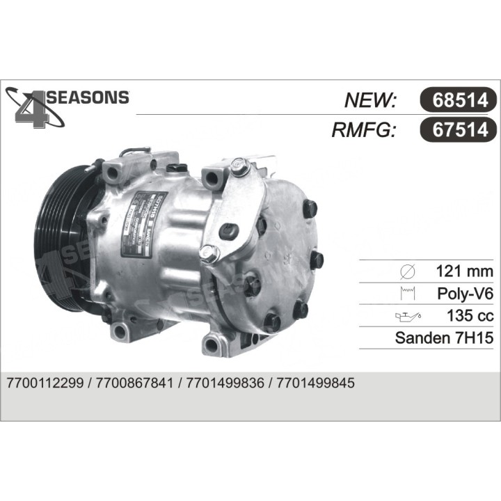 67514  COMPRESOR  RENAULT SAFRANE II