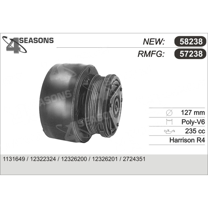 57238  COMPRESOR  CORVETTE/PONTIAC FIREBIRD/BUICK/CA