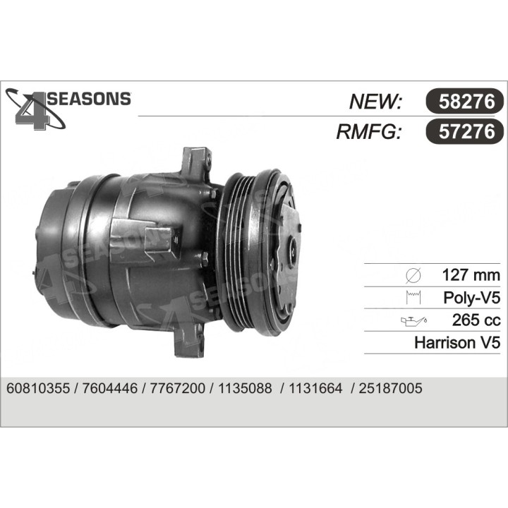 57276  COMPRESOR   FIAT TEMPRA/TIPO/UNO/DELTA II/BUI