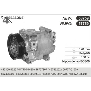 57759  COMPRESOR  FIAT BRAVO/A 1.9 JTD