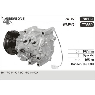 77550  COMPRESOR  MAZDA 323 1.5/1.8L (TRS090-3005)