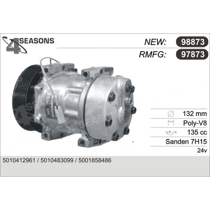 97873  COMPRESOR  RVI MAGNUM DXI