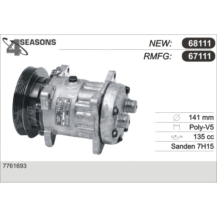 67111  COMPRESOR  FIAT CROMA / DUCATO 1.9TD