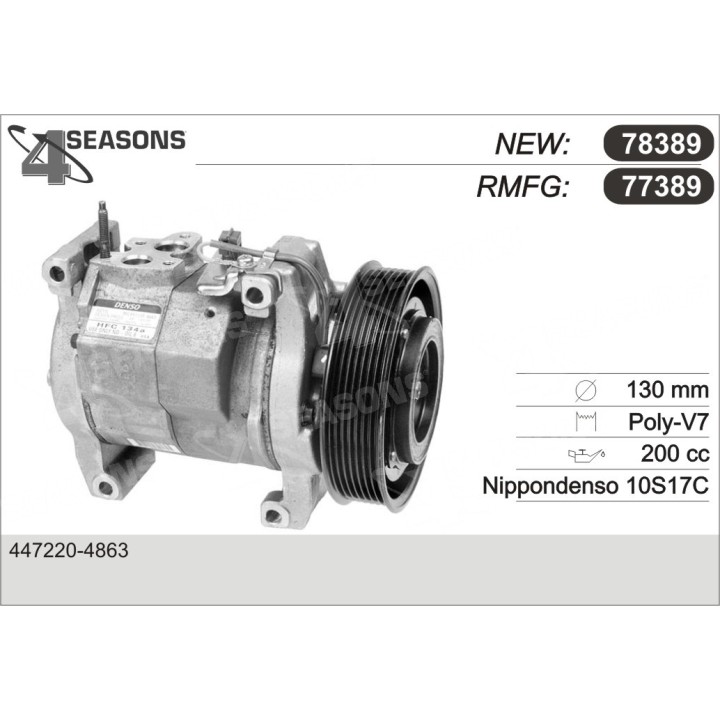 77389  COMPRESOR  HONDA ACCORD VIII 2.4 03-