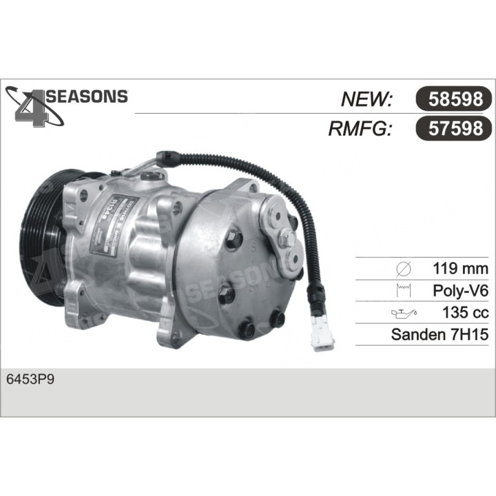 57598  COMPRESOR  PEUGEOT 405 II/605/BOXER/JUMPER/XA