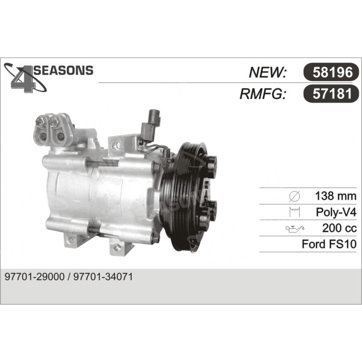 57181  COMPRESOR  HYUNDAI COUPE 96-