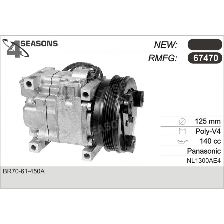 67470  COMPRESOR  MAZDA 323 1.6L 90 95