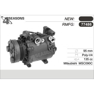 77486  COMPRESOR  MITSUBISHI MSC090C 98-00