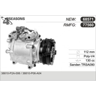 77560  COMPRESOR  HONDA CIVIC 1.4/1.6 95