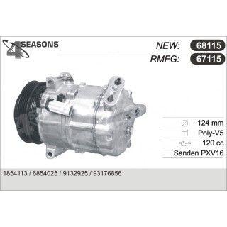 67115  COMPRESOR  OPEL ASTRA ZAFIRA VECTRA