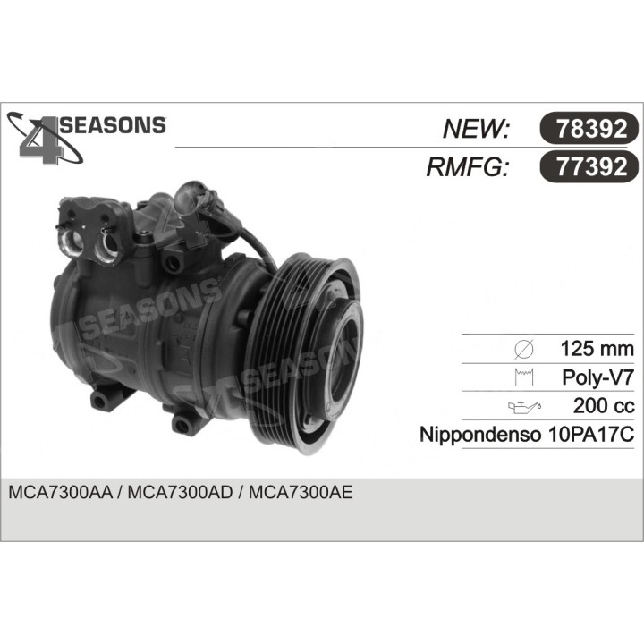 77392  COMPRESOR  JAGUAR XK8 COUPE 4.0 96-