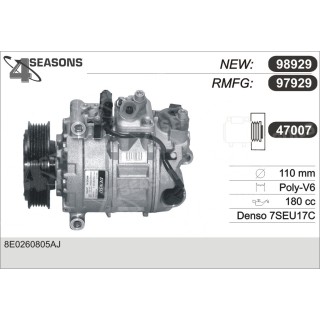97929  COMPRESOR  AUDI A4 V6 04-