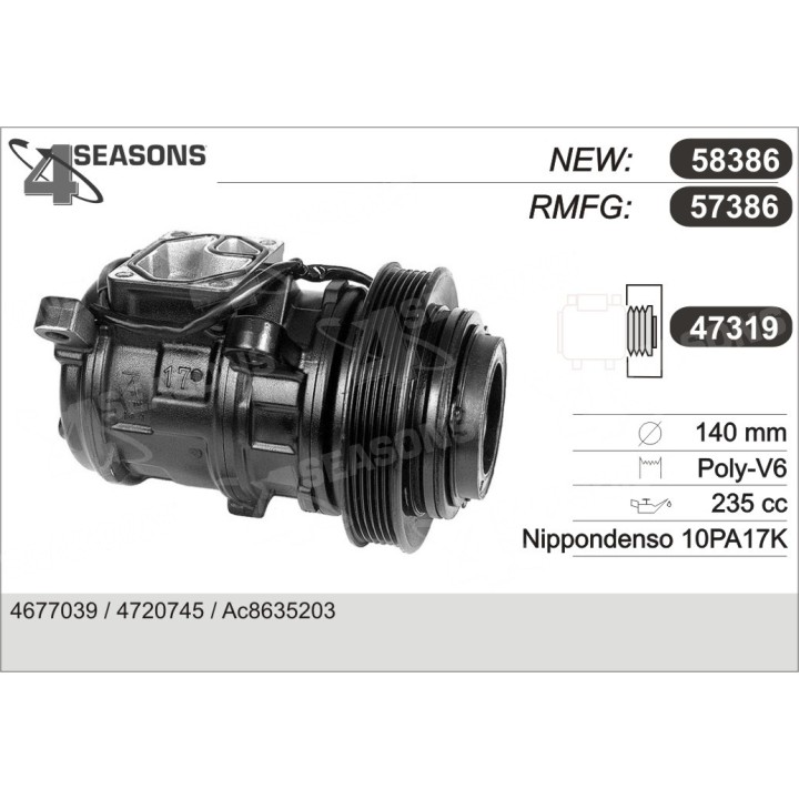 57386  COMPRESOR  CHRYSLER VOYAGER