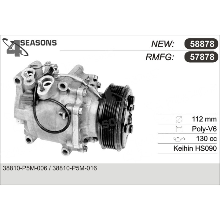 57878  COMPRESOR  HONDA PRELUDE 97-