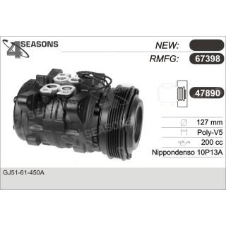 67398  COMPRESOR  MAZDA MX6/626 2.2L 88 92